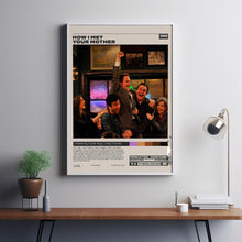 How I Met Your Mother, Retro Tv Series Print, Modern Vintage, Minimalist Tv Series Poster 1