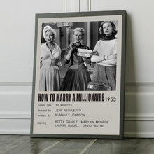 How to Marry a Millionaire 1953 Movie Poster Canvas Poster Minimalist Poster Art Print Gifts for Lover Mural Painting Home Decoration 1797583845