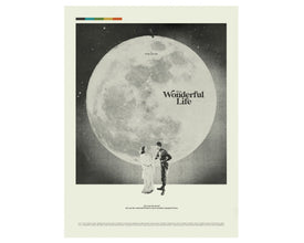 IT'S A WONDERFUL LIFE Inspired Poster, Art Print - 18 x 24 Minimalist, Mid-Century Modern, moon, family, Christmas 1049648902