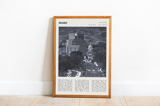 Idaho State Wall Art Poster Poster  Idaho State Black White Poster  Poster  Art Gift 1695466163