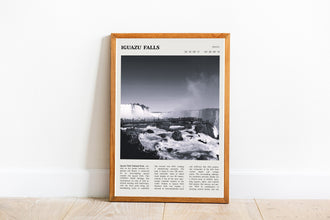 Iguazu Falls Argentina Wall Art Poster Poster Iguazu Falls Argentina  Black White Poster  Poster  Art Gift 1686033582