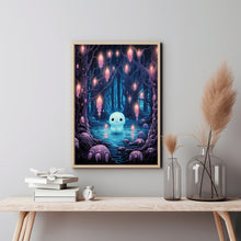 Ghost in the Forest Poster - Dark Romantic and Creepy | Spooky Cute Horror Wall Art