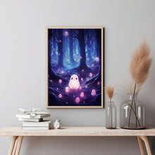 Ghost in the Forest Poster - Dark Romantic and Creepy | Spooky Cute Horror Wall Art