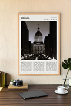 Indiana State Wall Art Poster Poster Indiana State  Black White Poster  Poster  Art Gift 1681288984