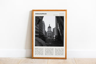 Indianapolis Indiana Wall Art Poster Poster Indianapolis Indiana  Black White Poster  Poster  Art Gift 1694827503