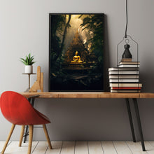 Ancient Temple in Dense Forest Poster - Spiritual Mystical Buddha Forest Art