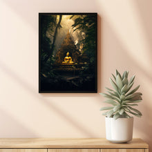 Ancient Temple in Dense Forest Poster - Spiritual Mystical Buddha Forest Art