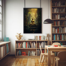 Ancient Temple in Dense Forest Poster - Spiritual Mystical Buddha Forest Art