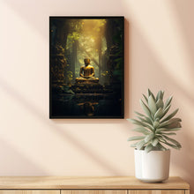 Ancient Temple in Dense Forest Poster - Spiritual Mystical Buddha Forest Art