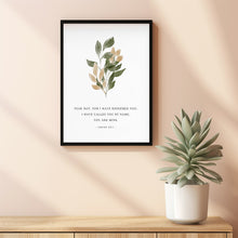 Isaiah 431 Print, Fear not for I have redeemed you, Scripture Art, Bible Verse Poster, Christan Wall Art,, Christian Wall Decor, Baptism Gift