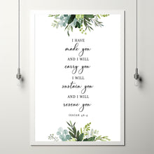 Isaiah 46:4 'I Have Made You' Bible Verse Scripture Poster - Uplifting Christian Wall Decor and Gift for Faithful Encouragement