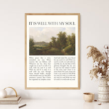 It Is Well With My Soul Hymn Lyrics Print Canvas Poster Farm Vintage Scripture Christian Song Gift Modern Reformed Home Wall Easter Print 1677871779