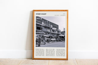Ivory Coast Wall Art Poster Poster  Ivory Coast Black White Poster  Poster  Art Gift 1702055763