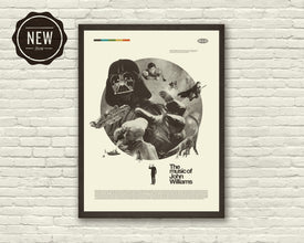 JOHN WILLIAMS Inspired Art Print Poster - 18 x 24 Lithograph, Music, Composer, Mid-Century Modern, Swiss, Vintage, Retro Home 1180070477