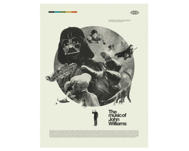 JOHN WILLIAMS Inspired Art Print Poster - 18 x 24 Lithograph, Music, Composer, Mid-Century Modern, Swiss, Vintage, Retro Home 1180070477