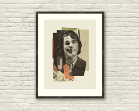JOKER Art Print Collage Poster, Cut Paper, Joaquin Phoenix, 18x24 Lithograph Art Print, MidCentury Modern, Swiss, Helvetica 917265265