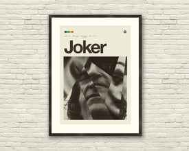JOKER Art Print Poster, Shattered, Joaquin Phoenix, 20x28 Lithograph Art Print, MidCentury Modern, Swiss, Helvetica 856673500