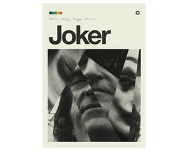 JOKER Art Print Poster, Shattered, Joaquin Phoenix, 20x28 Lithograph Art Print, MidCentury Modern, Swiss, Helvetica 856673500