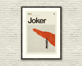 JOKER Art Print Poster, Smile, Joaquin Phoenix, 20x28 Lithograph Art Print, MidCentury Modern, Swiss, Helvetica 870586083