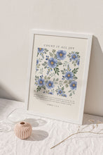 James 12-4, Count It All Joy Bible Verse Print, Christian Wall Art, Minimalist Floral Christian Poster, Encouraging Christian Posters 1590723325