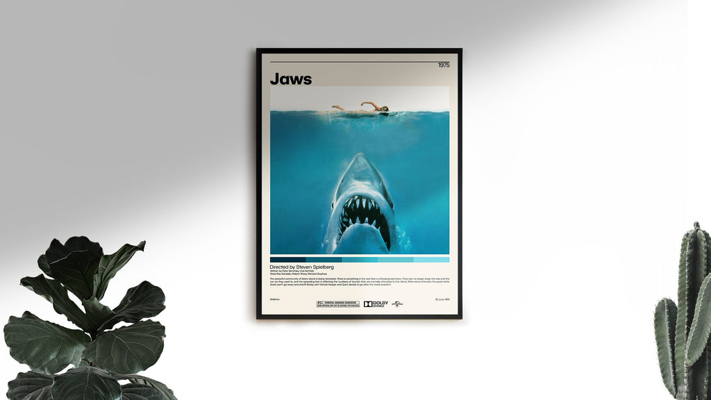 JAWS 1975 50th Anniversary Poster Print 24x36" Steven Speilberg - Foto 12
