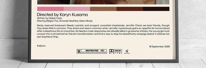 Jennifer's Body Poster  Karyn Kusama, Minimalist Movie Poster, Vintage Retro Art Print, Custom Poster, Wall  Art Print, Home Decor 1007813484