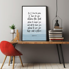 Jeremiah 29:11 'For I Know The Plans' Bible Verse Wall Art - Uplifting Christian Decor for Hope and Future