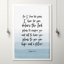 Jeremiah 29:11 'For I Know The Plans' Bible Verse Wall Art - Uplifting Christian Decor for Hope and Future