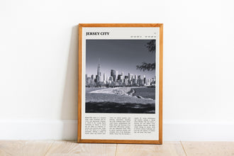 Jersey City New Jersey Wall Art Poster Poster  Black White Jersey City New Jersey Poster  Poster  Art Gift 1699641475