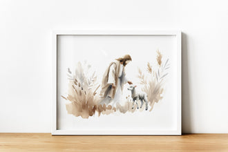 Jesus Leaves 99 Shepherd Holy Print Bible Story Wall Art Gift Living Room Home Easter Print Poster Canvas Christian Scripture Decor Prints 1665509189