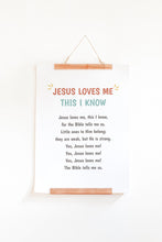 Jesus Loves Me This I Know, Christian Nursery Wall Art, Christian Preschool Decor, Sunday School Decor Poster Hymn Sign 1496232755
