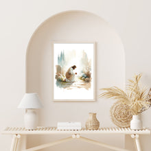 Jesus Prays in the Garden of Gethsemane Holy Bible Verse Canvas Wall Art Poster Gift Watercolor Boho Christian Scripture Print Easter Print 1674821307