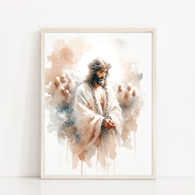 Jesus in Chains Poster The Crucifixion Bible Wall Art Boho Modern Minimalist Christian Gift Watercolor Scripture Canvas Print Easter Print 1674853177