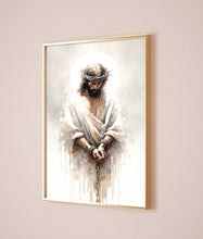 Jesus in Chains The Crucifixion Poster Bible Wall Art Boho Modern Minimalist Christian Gift Watercolor Scripture Canvas Print Easter Print 1660677704
