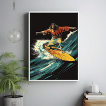Surfing Jesus Poster - if Jesus lived today Wall Art for Print Cool Contemporary Interior Home Decor