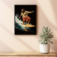 Jesus Surfer Poster Cool Retro Surfing Wall Art Funny Jesus 90s Poster Revolution Retro Surfing  Poster Summer Beach 1