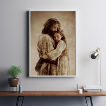 Safe in His Arms, Jesus and Woman Painting, Jesus Hugging Woman Wall Art, Jesus Painting, Jesus Wall Art, Christian Home Decor