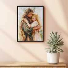 A New Day, Christian Art, Jesus with Girl, Jesus Portrait Painting, Poster Jesus Art, Bible Painting, Good Shepherd Art, Jesus With Children