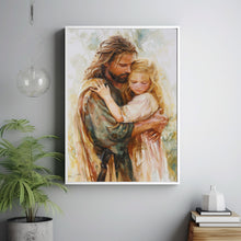 A New Day, Christian Art, Jesus with Girl, Jesus Portrait Painting, Poster Jesus Art, Bible Painting, Good Shepherd Art, Jesus With Children