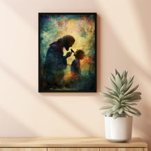CHRISTIAN ART, Christ with child Poster painting of Jesus, Christ and Children, wall art poster print, Christ oil painting