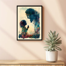 CHRISTIAN ART, Christ with child Poster painting of Jesus, Christ and Children, wall art poster print, Christ oil painting 2