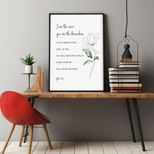 John 15:5 'I Am The Vine' Scripture Wall Art - Easter Bible Verse Poster for Renewal and Spiritual Growth