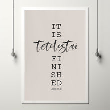 John 19:30 'Tetelestai' Easter Scripture Bible Verse Poster - Profound Easter Wall Decor for Reflection and Redemption