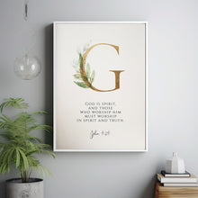 John 4:24 'Worship In Spirit And Truth' Bible Verse Wall Art - Inspirational Christian Decor for Genuine Faith