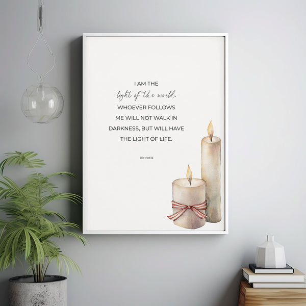 John 812 I am the Light of the World Christian Christmas Scripture Pos ...
