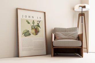 John 15 Wall Art, I Am the Vine You Are the Branches Wall Print, Bible Verse Wall Art, Vintage Scripture Poster, Christian Home Decor 1464553914