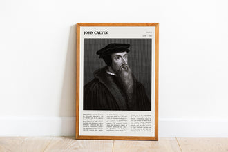 John Jean Calvin Wall Art  Poster John Jean Calvin Reformation Black White Poster  Poster Art Gift 1696018713