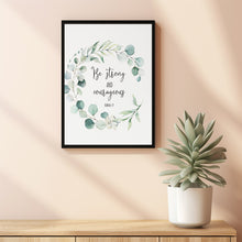 Joshua 1:9 'Be Strong And Courageous' Bible Verse Wall Art - Empowering Christian Decor for Confidence and Faith