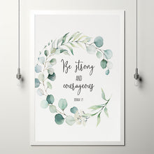 Joshua 1:9 'Be Strong And Courageous' Bible Verse Wall Art - Empowering Christian Decor for Confidence and Faith