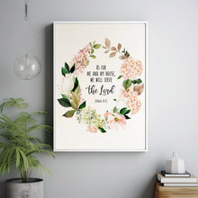 Joshua 24:15 'As For Me & My House' Bible Verse Wall Art - Inspirational Decor for Christian Homes